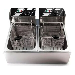 Freidora Electrica 11L 5000W de Acero Inoxidable y Cesta para Freir R-5221 RAF